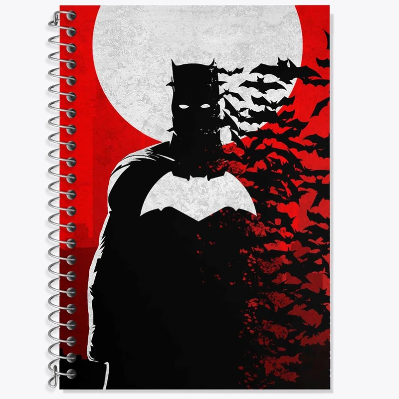 دفتر زبان 50 برگ خندالو مدل سه خط طرح بتمن Batman کد 24258