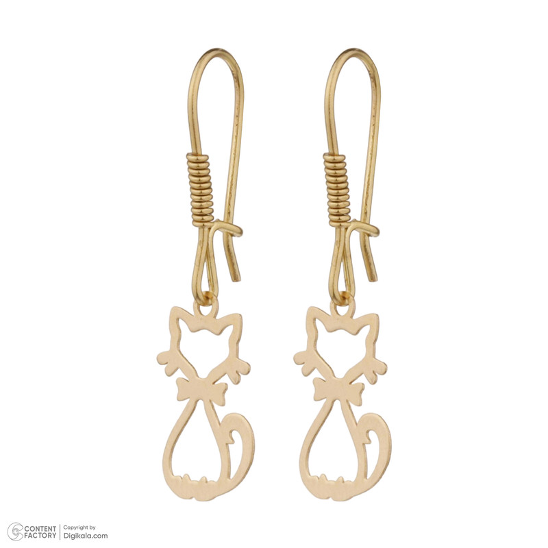 گوشواره طلا 18 عیار دخترانه طلای مستجابی مدل 15104