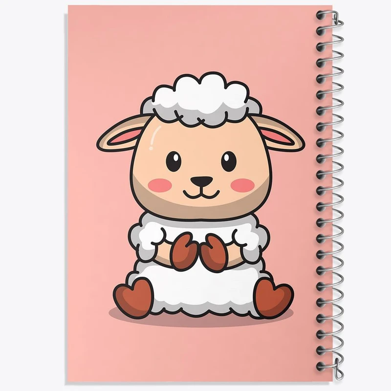 دفتر نت موسیقی 50 برگ خندالو مدل حیوانات بامزه گوسفند کد 25433