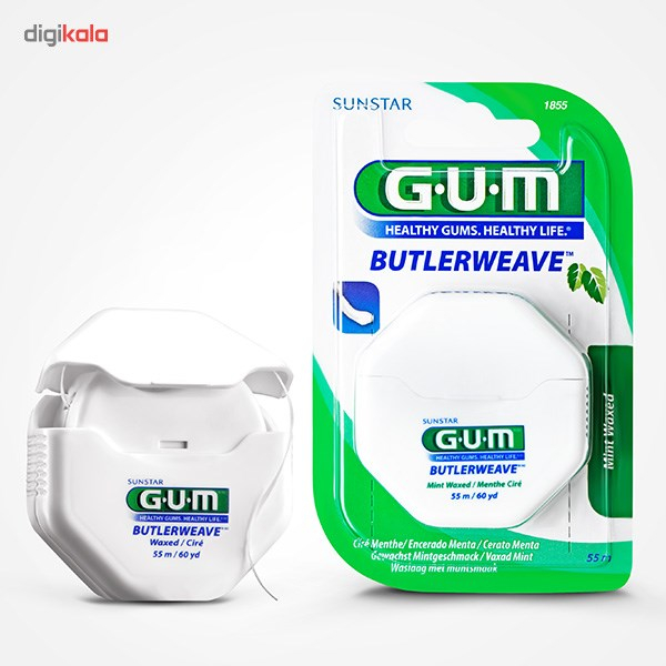 نخ دندان جی یو ام مدل Butler Weave با طعم نعناع