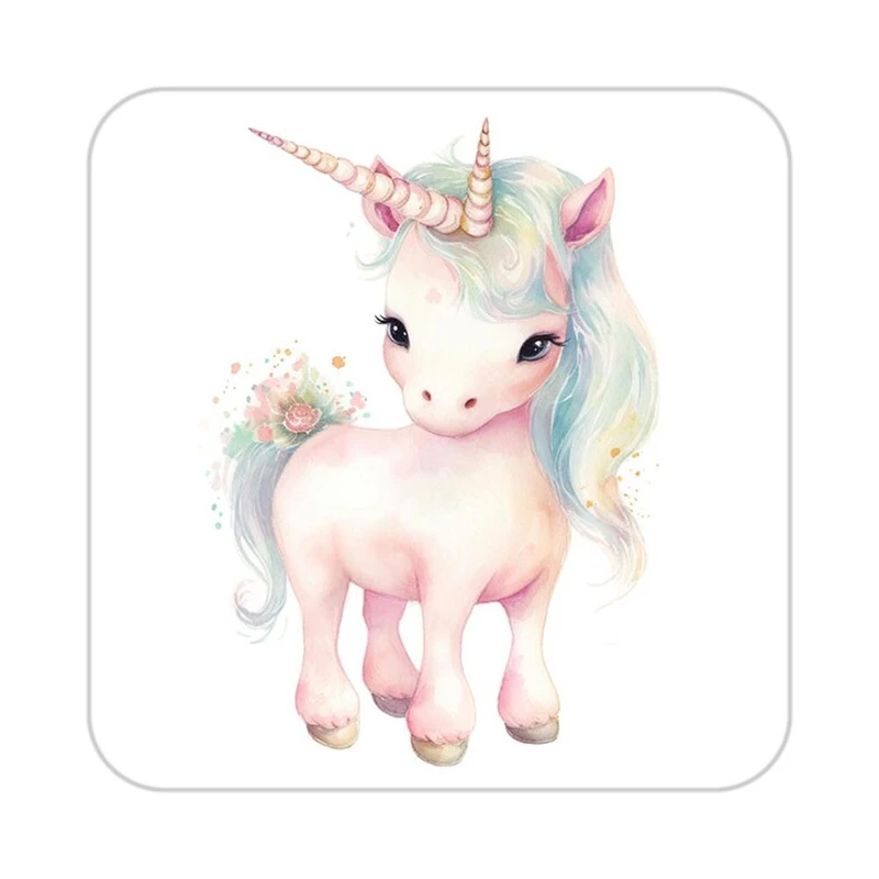 زیر لیوانی کاکتی طرح اسب تک شاخ و یونیکورن مدل mp32381