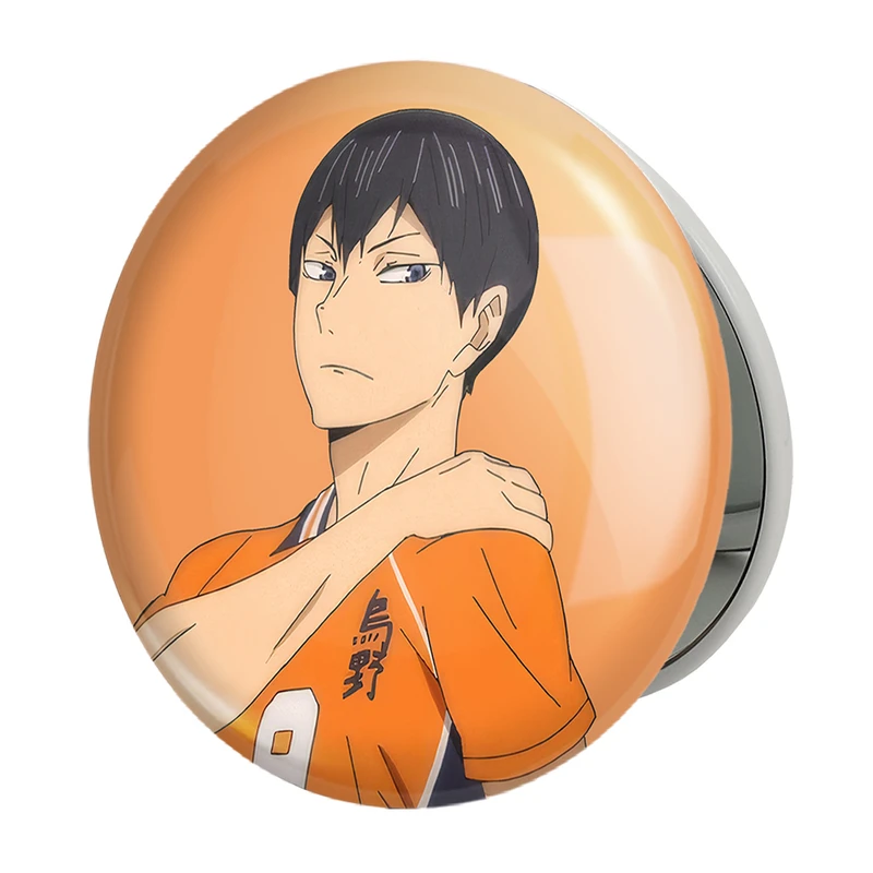 آینه جیبی خندالو طرح کاگیاما توبیو انیمه هایکیو Haikyu مدل تاشو کد 17762 