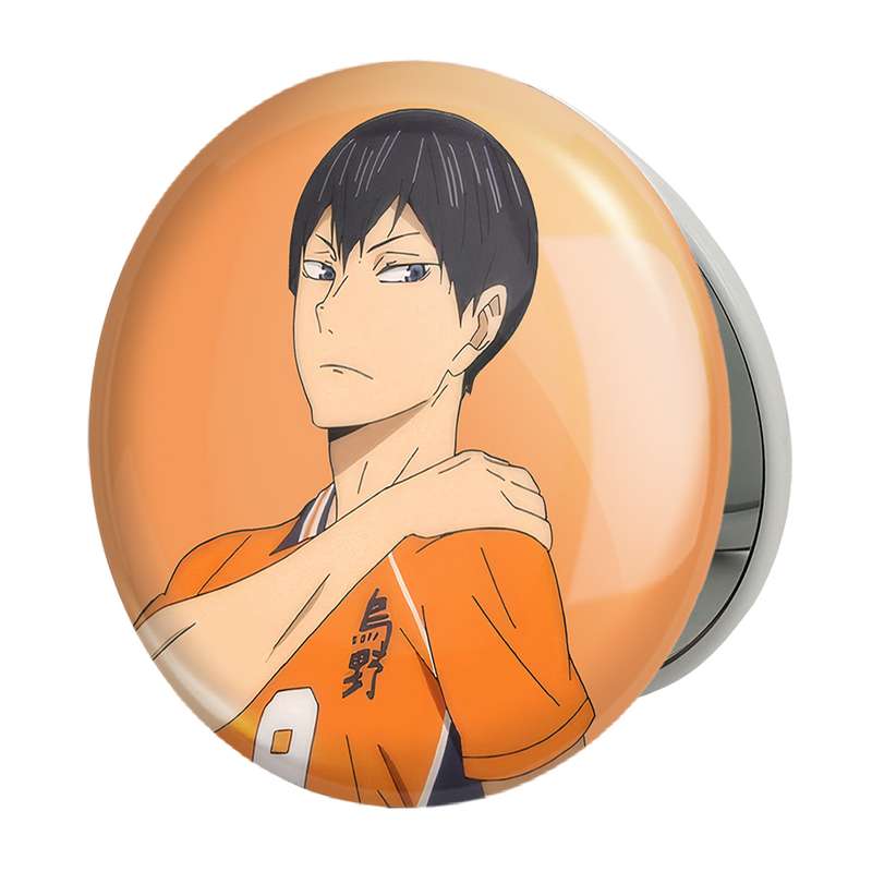آینه جیبی خندالو طرح کاگیاما توبیو انیمه هایکیو Haikyu مدل تاشو کد 17762