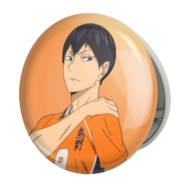 آینه جیبی خندالو طرح کاگیاما توبیو انیمه هایکیو Haikyu مدل تاشو کد 17762