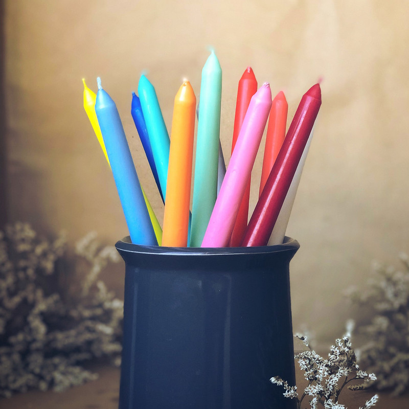 شمع آلفا طرح قلمی مدل 20cm بسته 2 عددی