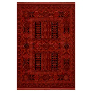 فرش ماشینی بزرگمهر طرح بلوچی کد 78008 زمینه لاکی