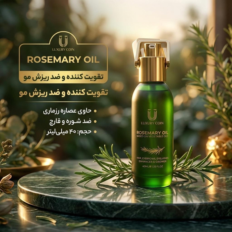 روغن مو لاکچری کوین مدل رزماری کد A40 حجم 40 میلی لیتر