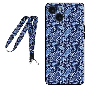 Megafone Paisley 0026 Cover For Apple iPhone 15 Plus Mobile Neckband
