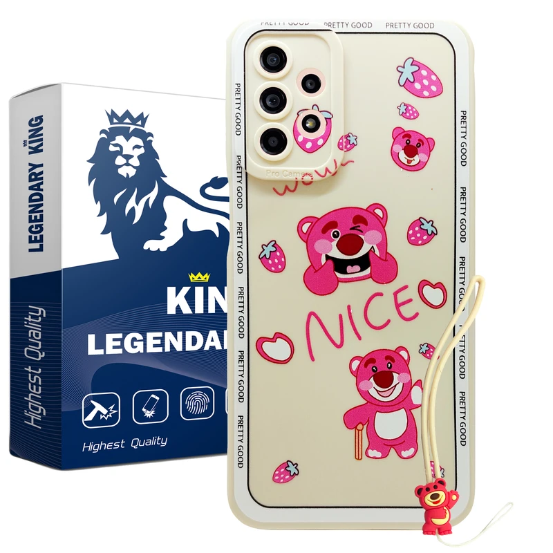 کاور لجندری کینگ مدل  REDBEAR  مناسب برای گوشی موبایل سامسونگ Galaxy A53 به همراه بندآویز