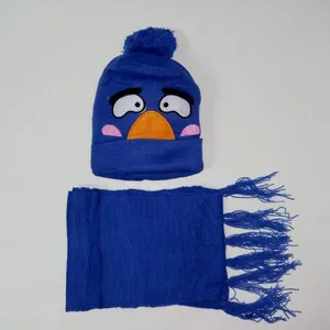 ست کلاه و شال گردن بافتنی بچگانه مدل عروسک2