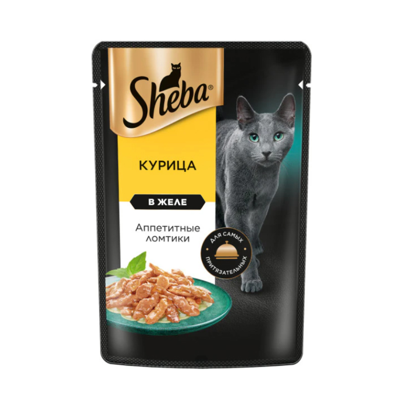 پوچ گربه بالغ شبا مدل Appetizing Slices طعم مرغ در ژله وزن 75 گرم