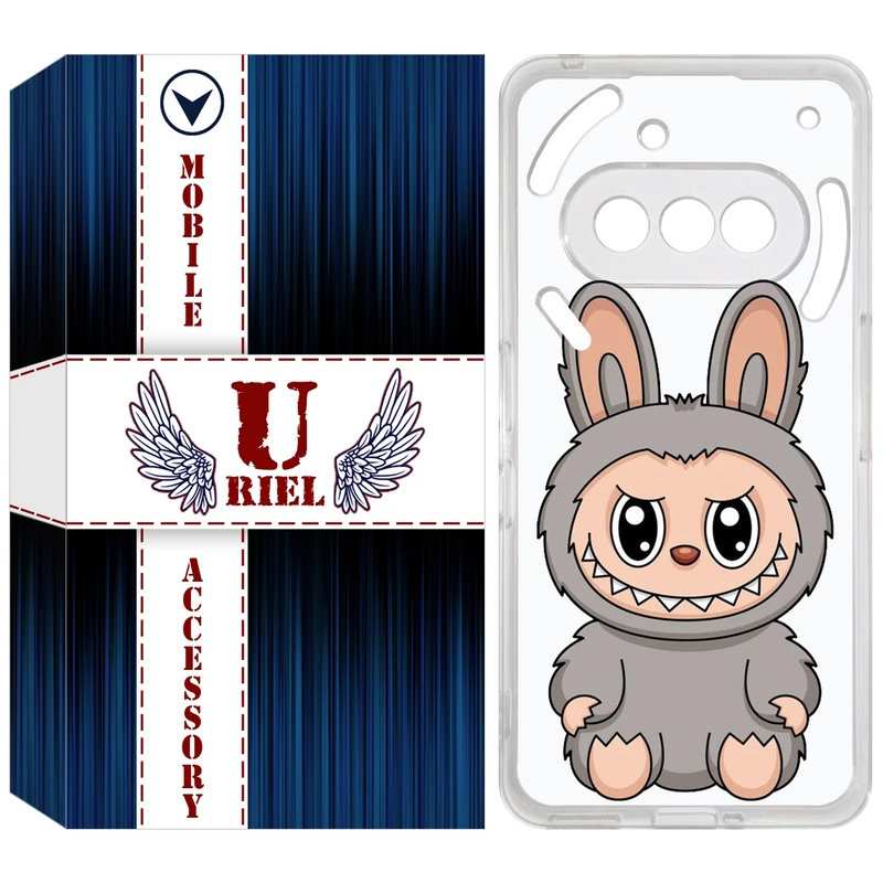 کاور یوریل مدل Clear کد 142 طرح لبوبو Labubu مناسب برای گوشی موبایل ناتینگ فون Nothing Phone 3a