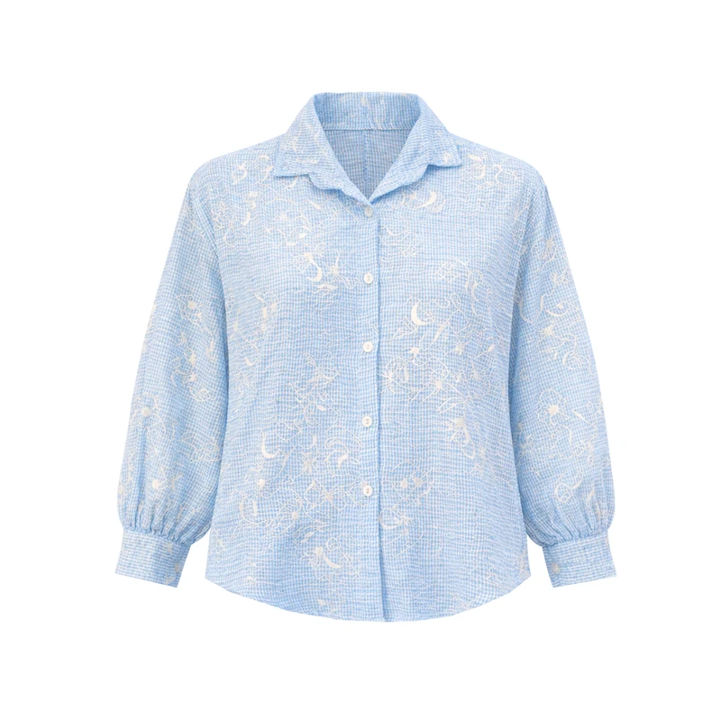 شومیز آستین بلند یقه برگردان زنانه مدل NN33