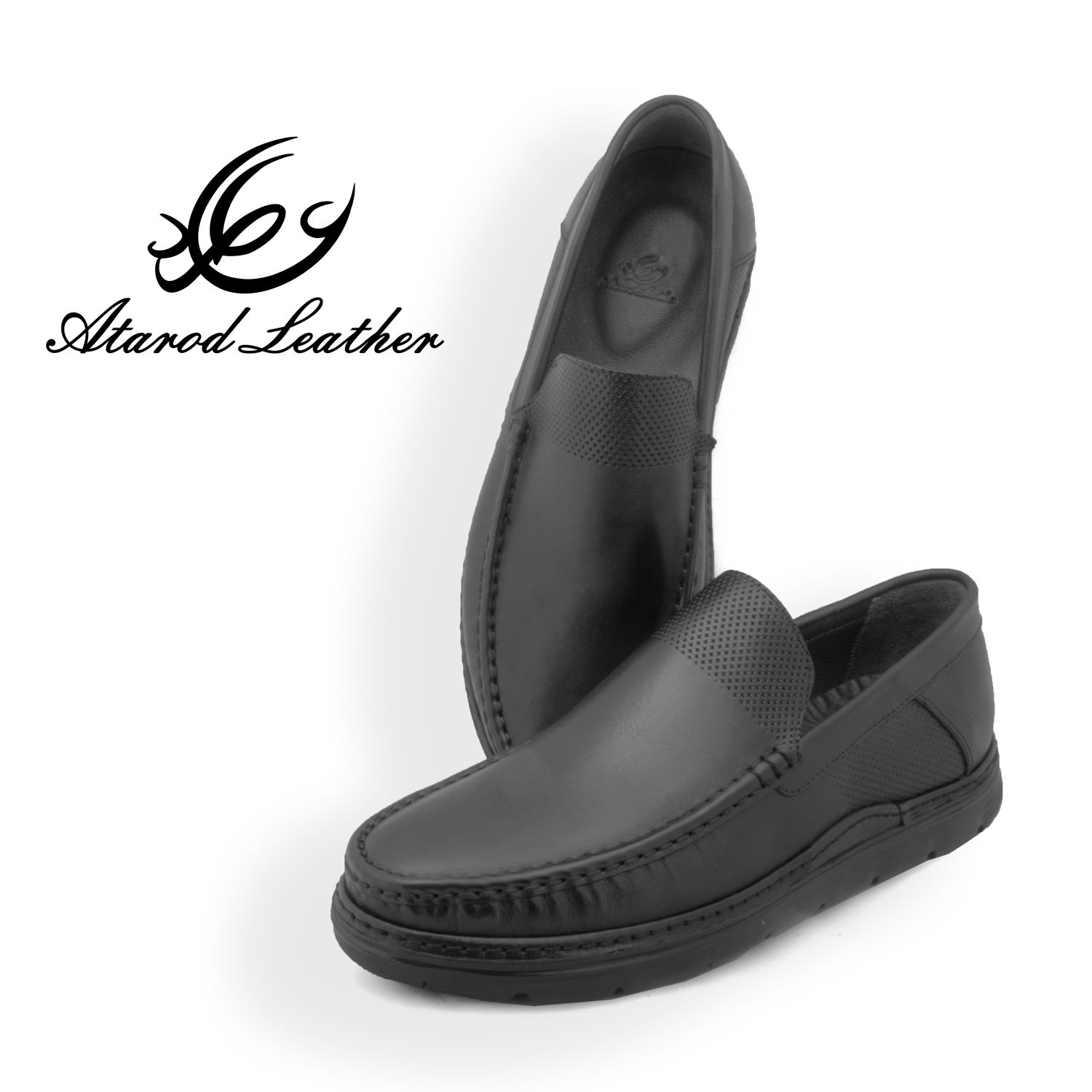 کفش کالج مردانه چرم عطارد مدل چرم طبیعی کد SH310 -  - 4