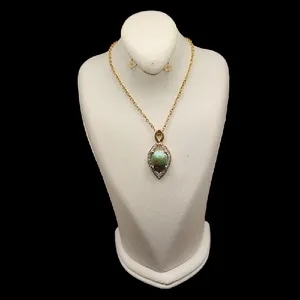 گردنبند زنانه مدل سنگ فیروزه کد 318