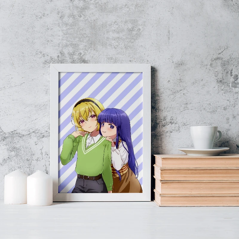 تابلو خندالو مدل ریکا و ساتوکو انیمه هیگوراشی وقتی اشک می ریزد کد 18125