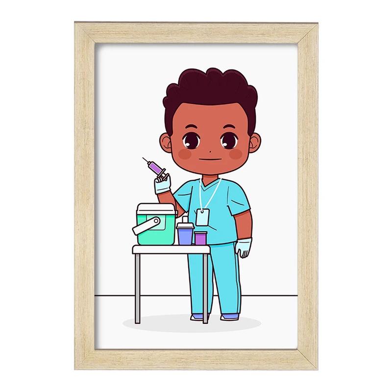 تابلو خندالو مدل پزشک و پرستار کودکانه کد 36490