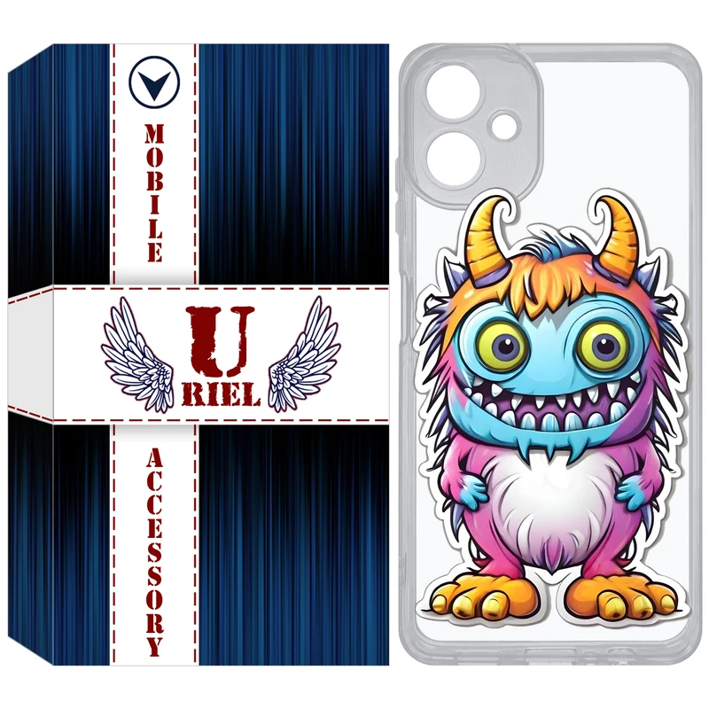 کاور یوریل مدل Clear کد 50 طرح میکروب مناسب برای گوشی موبایل سامسونگ Galaxy A06