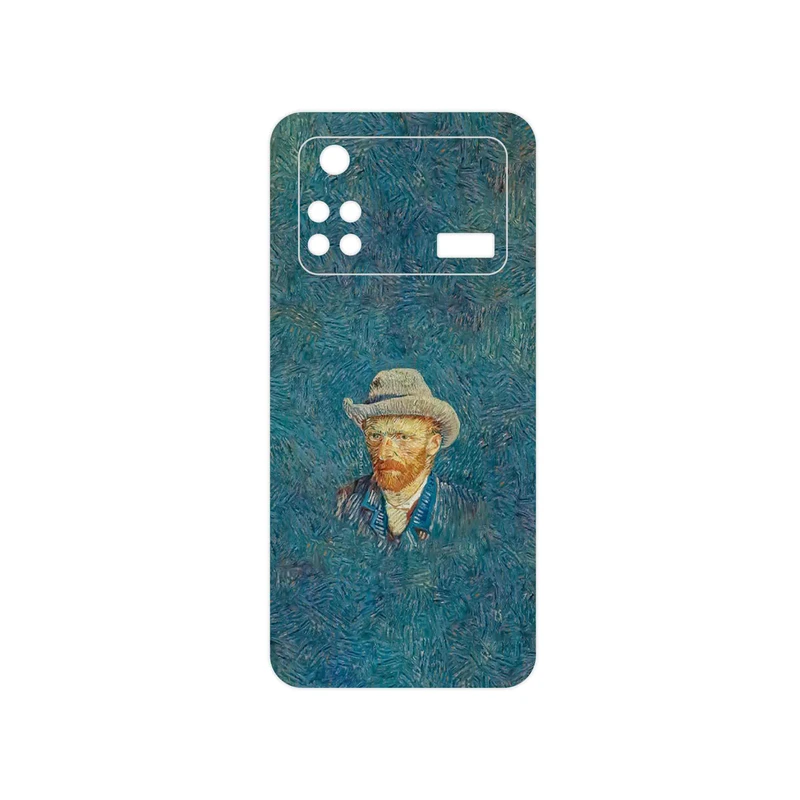 برچسب پوششی ماهوت مدل Self portrait with a gray felt hat مناسب برای گوشی موبایل شیائومی Poco M4 Pro 4G