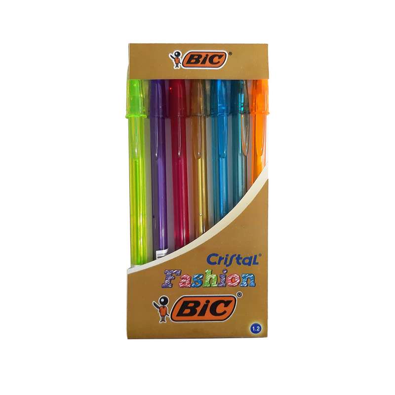 خودکار بیک مدل Cristal Fashion کد 2  بسته 7 عددی