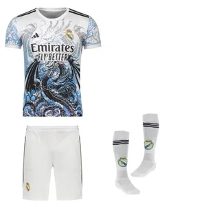 ست 3 تکه لباس ورزشی پسرانه مدل دراگون طرح رئال مادرید کد se