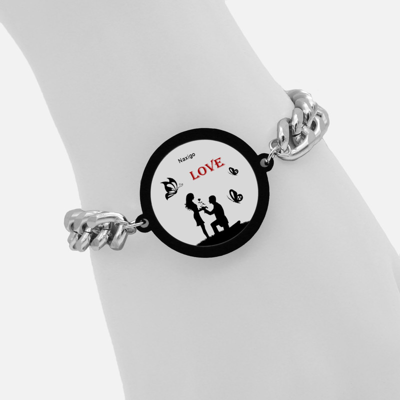 دستبند ناکسیگو مدل Love کد BZ7616 دستبند ناکسیگو مدل Love کد BZ7616