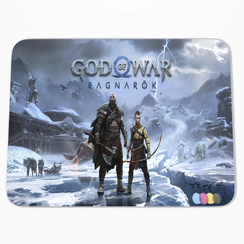 ماوس پد شایان مهره چاپ مدل god of war ragnarok 01