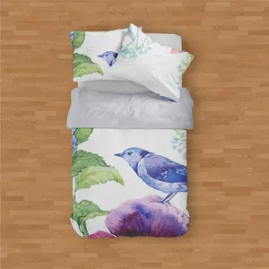 سرویس خواب مدوپد طرح سنجاقک وپروانه مدل PAT00062 یک نفره 4 تکه