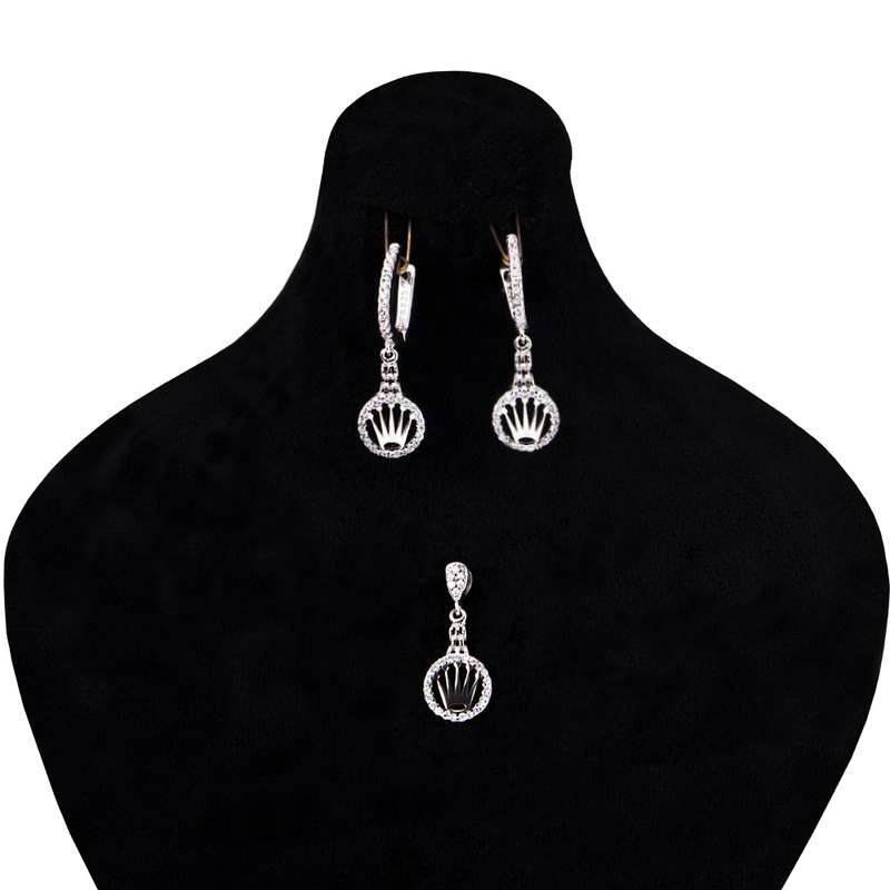 نیم ست نقره زنانه مدل GTA-686