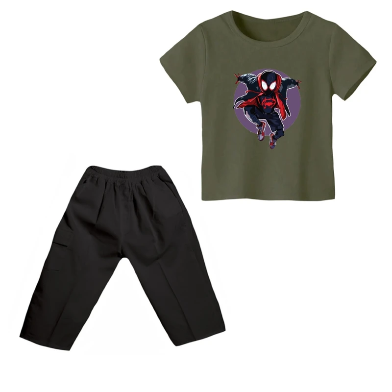 ست تی شرت و شلوارک پسرانه مدل مرد عنکبوتی کد ۲۹