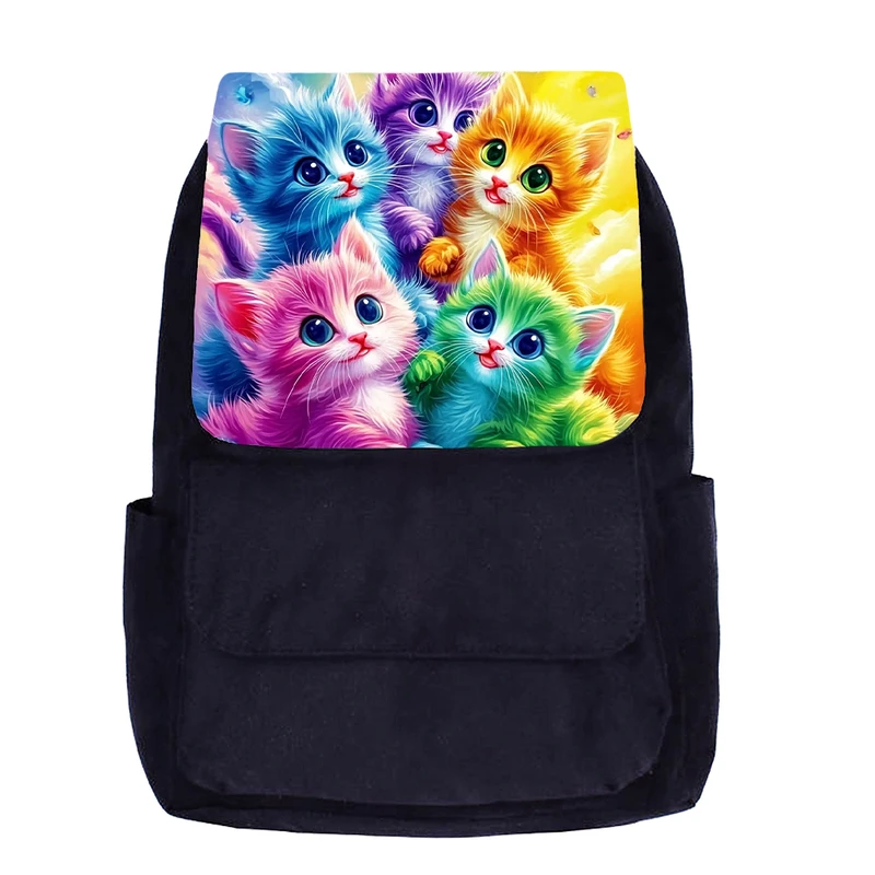 کوله پشتی مدرسه مدل فانتزی طرح گربه کد K013