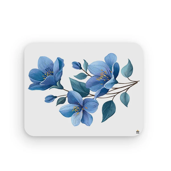 ماوس پد شادیت مدل گل آبی کد242 سایز 19*24 سانتی متر