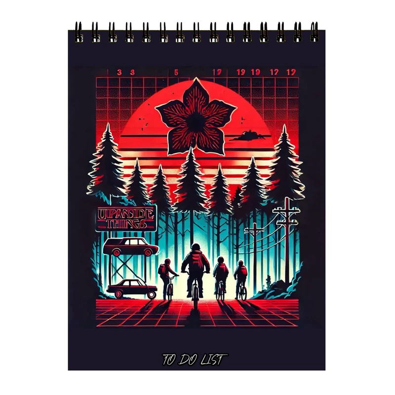 دفتر برنامه‌ریزی 60 برگ مدل سریال چیزهای عجیب کد 451