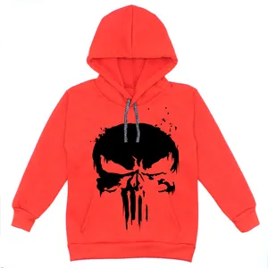 هودی پسرانه مدل اسکلت W57 رنگ قرمز