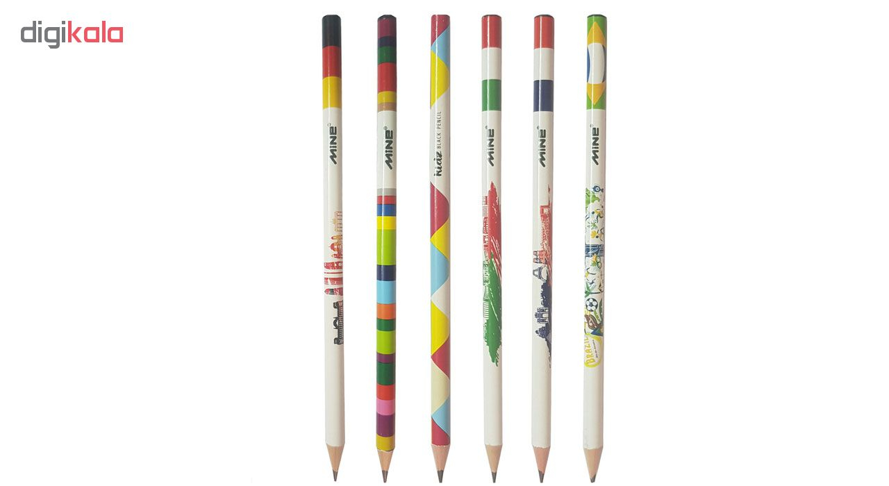 مداد مشکی ماین مدل PC872-2 بسته 6 عددی