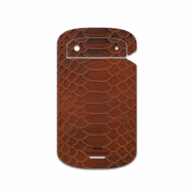 برچسب پوششی ماهوت مدل Brown-Snake-Leather مناسب برای گوشی موبایل بلک بری Bold Touch 9900