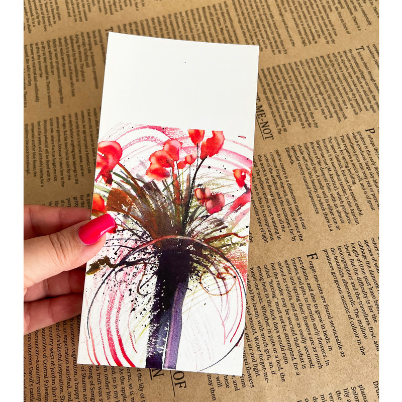 کارت پستال طرح گل کد JAM.15 بسته 12 عددی