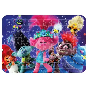 پازل 54 تکه مدل CHB1811 طرح انیمیشن تور جهانی ترول ها