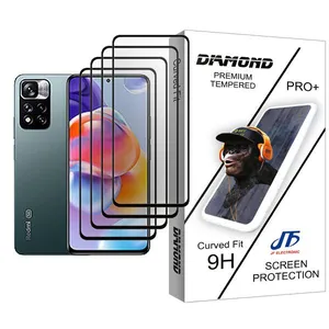 JF Diamond Glass MIX004 Screen Protector For Xiaomi Redmi Note 11 Pro+ 5G Pack Of 4