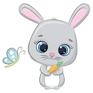 استیکر چوبی کودک جیک جیک مدل خرگوش کوچولو T27