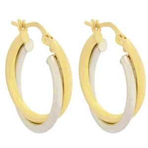 گوشواره طلا 18 عیار زنانه طلای مستجابی مدل سینوسی دایره کد 1670906