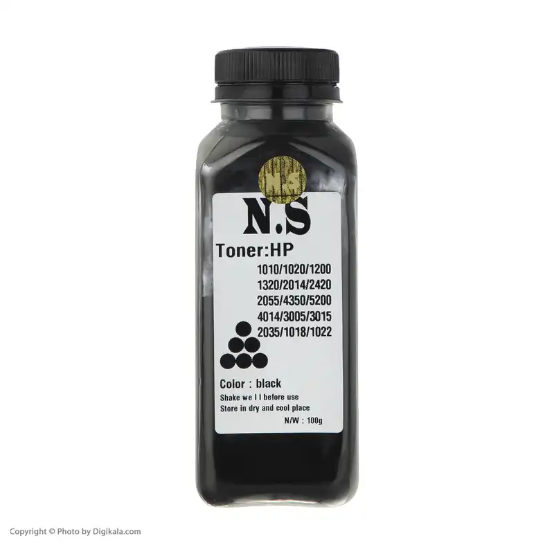 پودر شارژ 100 گرمی مشکی ان اس کد 1010