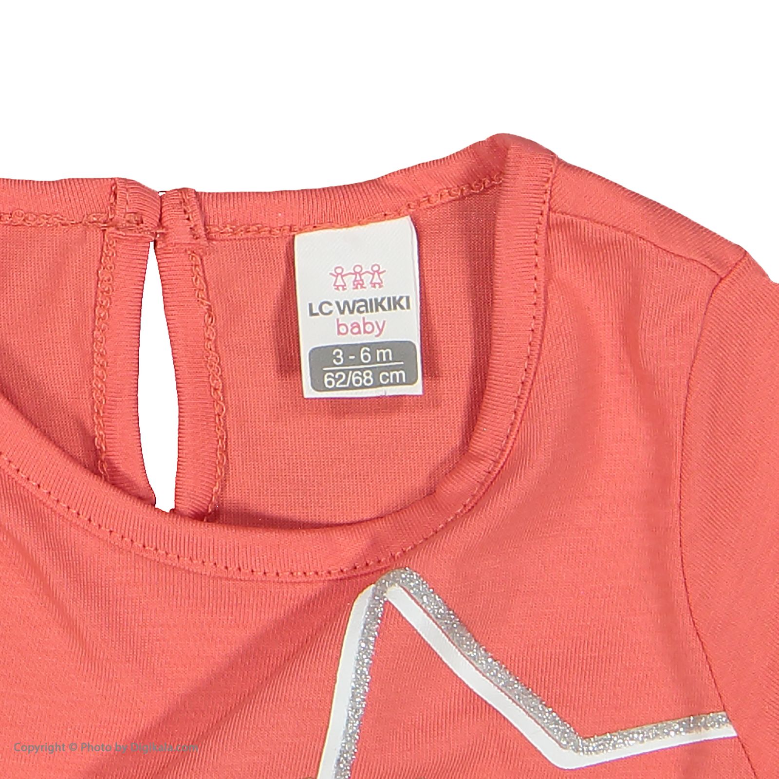 تی شرت دخترانه ال سی وایکیکی مدل 1S86536Z1-GTS-CORAL -  - 5