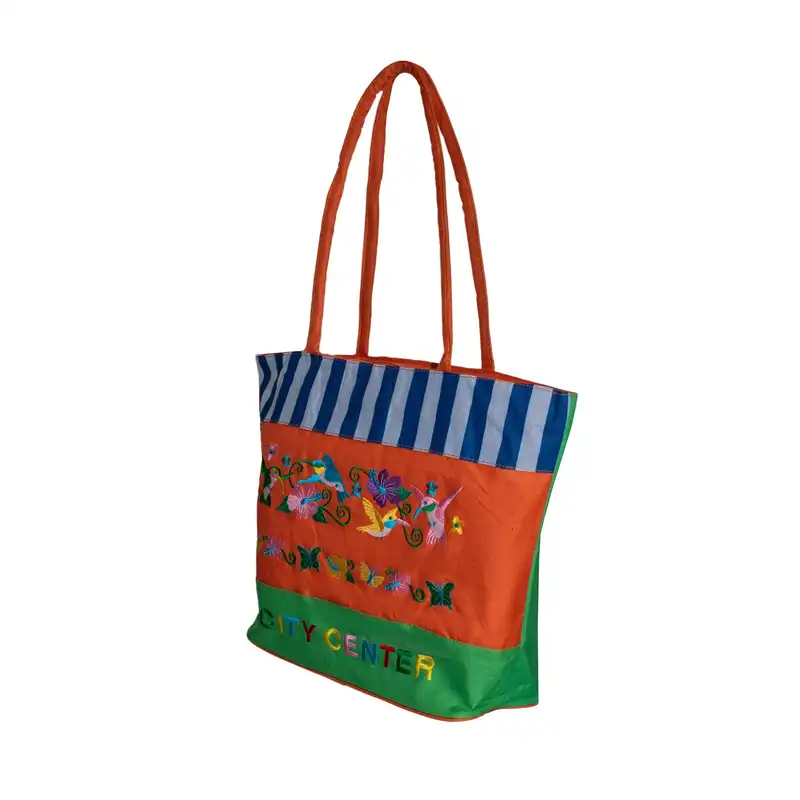 ساک خرید مدل گلدوزی طرح City Center کد 01