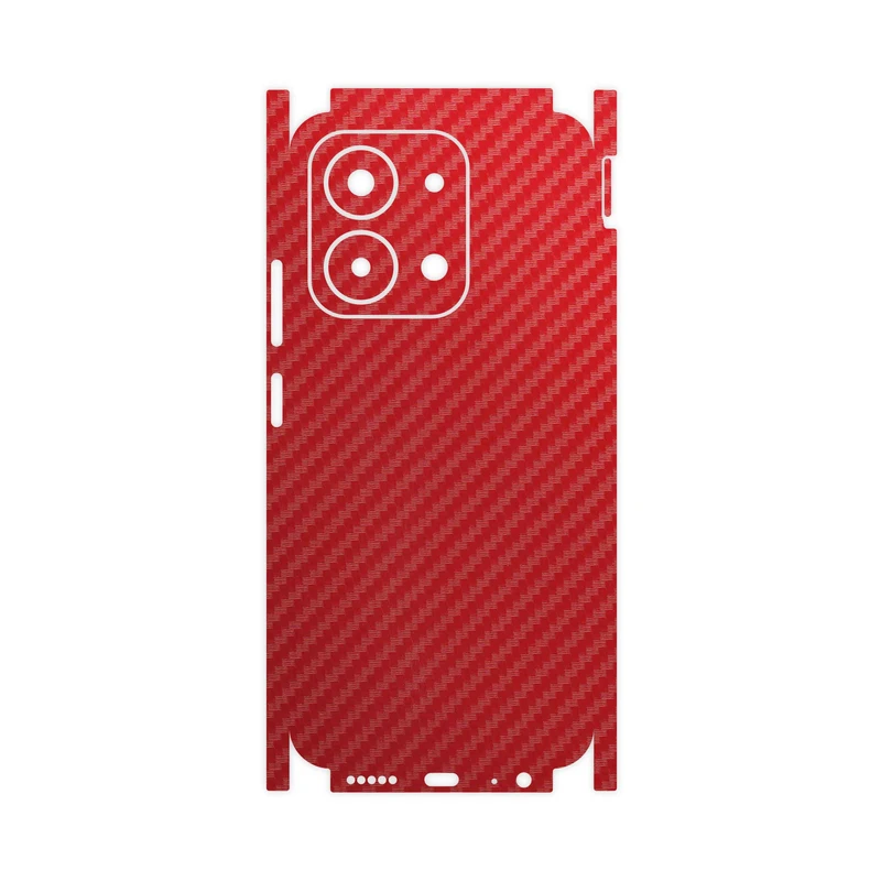 برچسب پوششی ماهوت مدل Red-Fiber-FullSkin مناسب برای گوشی موبایل شیائومی Redmi 15C 4G