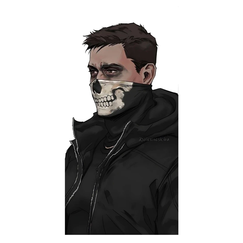 استیکر لپ تاپ و موبایل مدل بازی طرح کال اف دیوتی گوست Call of Duty Ghost کد 3746