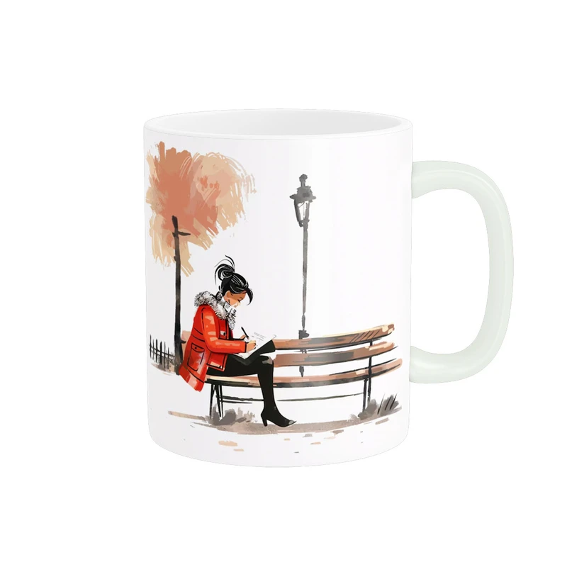 ماگ استلار طرح دخترانه پاییزی کد 1794