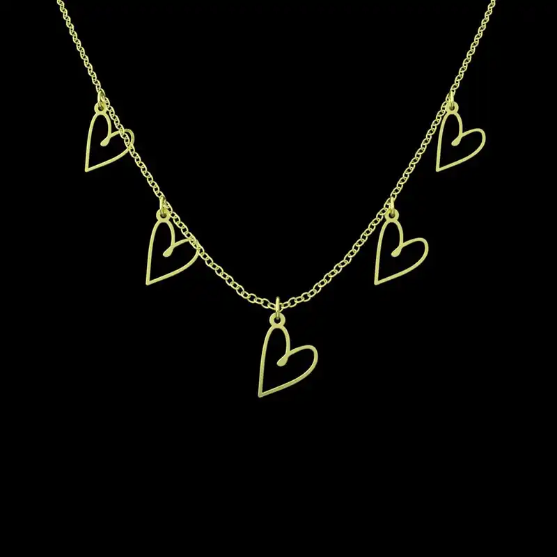 گردنبند طلا 18 عیار زنانه مدوپد مدل قلب کد RNA17537