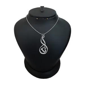 گردنبند نقره زنانه ترمه ۱ مدل نسا کد ma 927