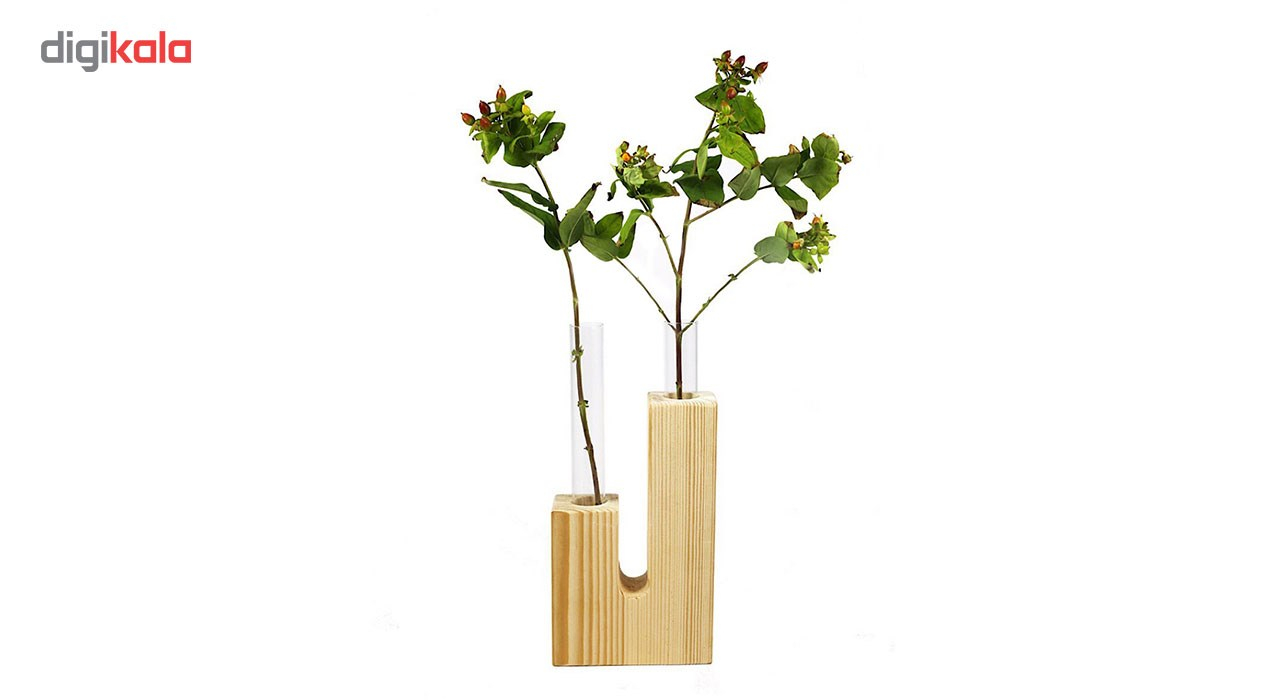 گلدان چوبی گلدونه مدل GWV02